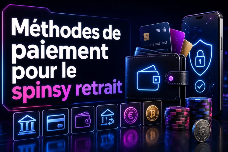 Méthodes de paiement disponibles pour le spinsy retrait